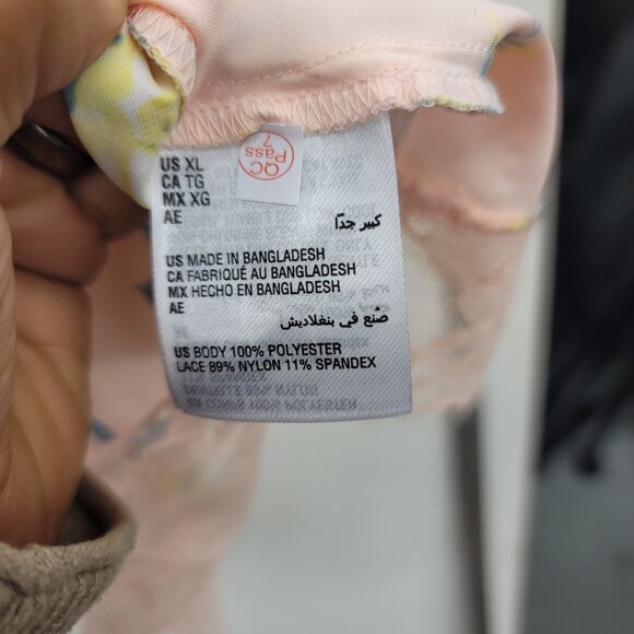 INC International Concepts Women's 2pc Lace-Trim Floral Robe/ Nightie Floral XL - Picture 15 of 15